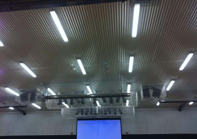 We were contracted by Cowandilla Primary School in South Australia for fabricating and installing security cages for these light fixtures in their auditorium