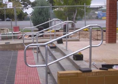 A handrail fabricated and installed for disabled access